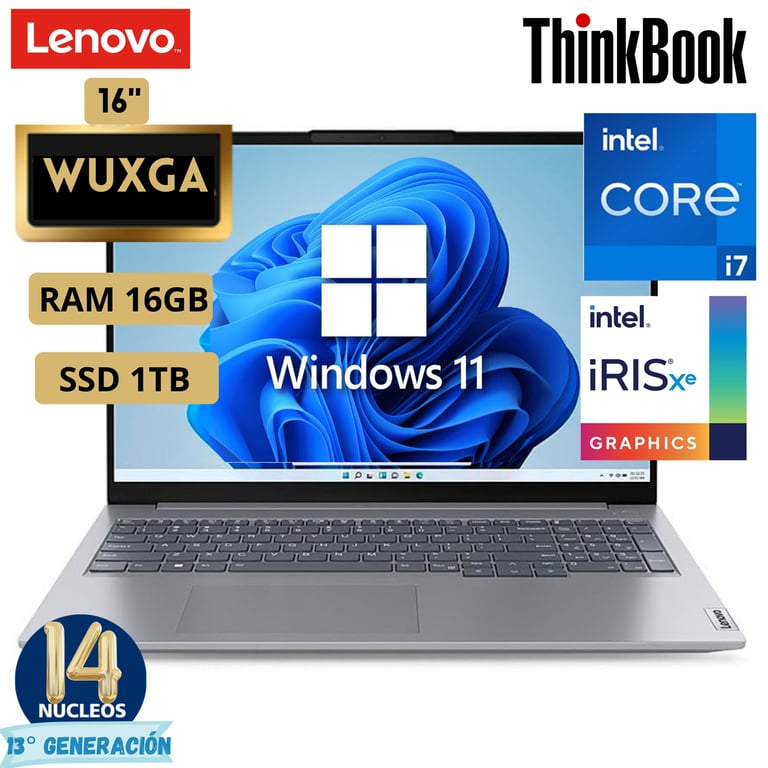 Laptop Lenovo Thinkbook 16 G6 Irl Core I7-13700H, | Compara precios con ...
