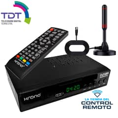 Decodificador TDT Sintonizador de Tv Terrestre + Antena UHF