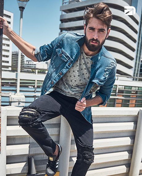 jeans negro hombre falabella